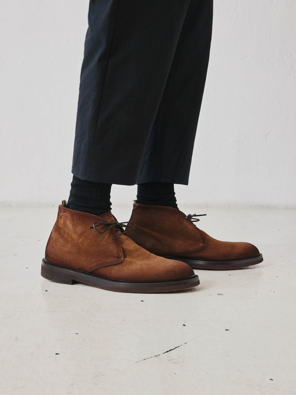 DUDE FLEXI 004 - Brown Suede Chukka Boots - Image 6