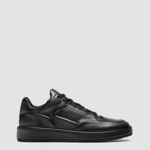ERASER 001 - Grey Leather Low Top Sneakers