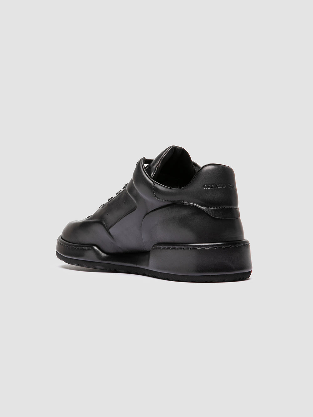 ERASER 001 - Grey Leather Low Top Sneakers - Image 4