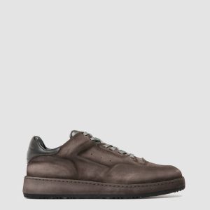 ERASER 001 - Grey Leather Low Top Sneakers