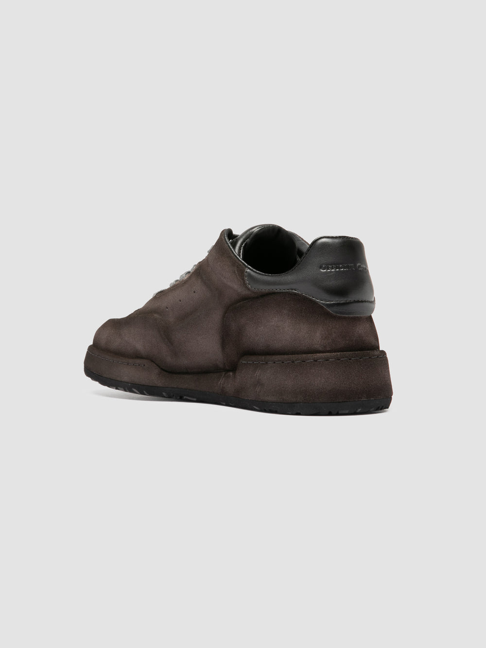 ERASER 001 - Grey Leather Low Top Sneakers - Image 4
