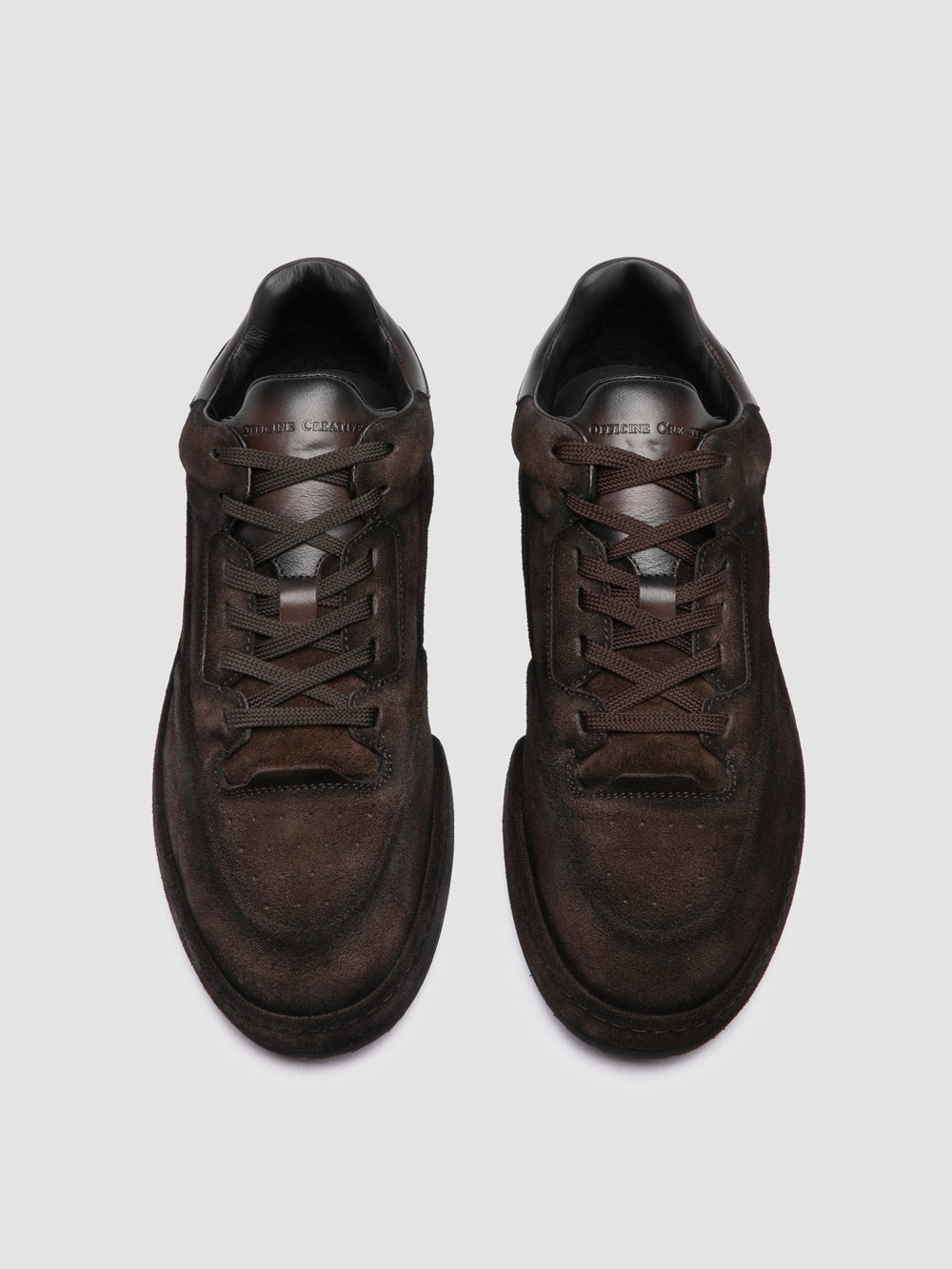 ERASER 001 - Brown Leather Low Top Sneakers - Image 2