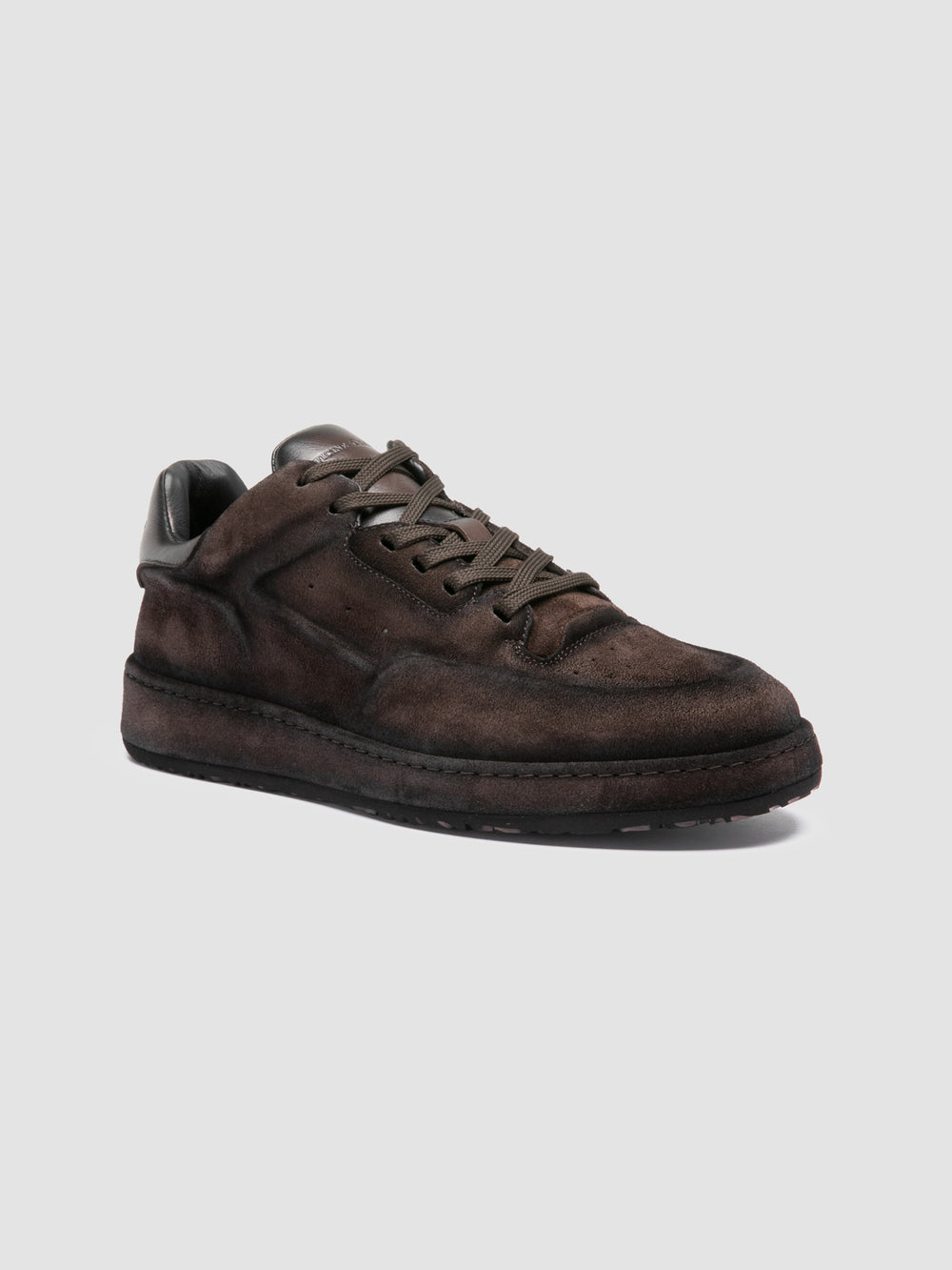 ERASER 001 - Brown Leather Low Top Sneakers - Image 3