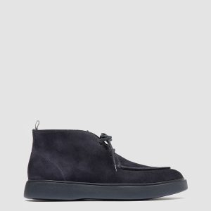 FRAME 002 - Blue Suede Chukka Boots