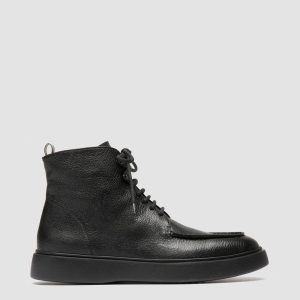 FRAME 004 - Black Leather Lace-up Boots