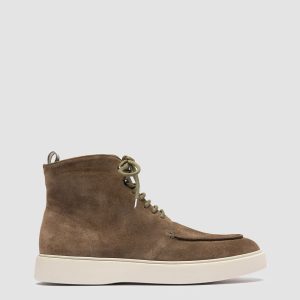 FRAME 004 - Brown Suede Lace-up Boots