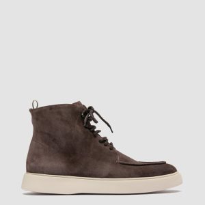 FRAME 004 - Brown Suede Lace-up Boots