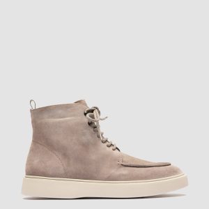 FRAME 004 - Grey Suede Lace-up Boots