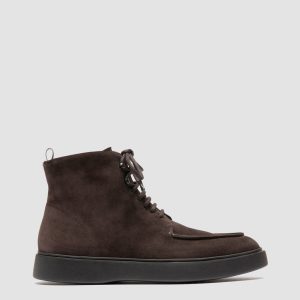 FRAME 004 - Brown Suede Lace-up Boots