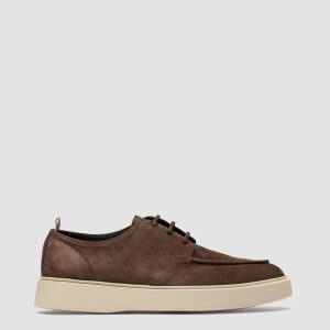 FRAME 019 - Brown Suede Derby Shoes