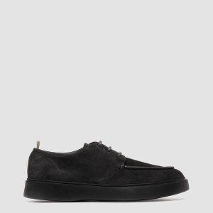 FRAME 019 - Black Suede Derby Shoes