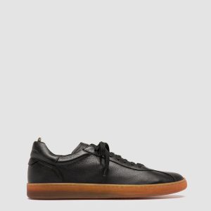 GINNASIO 001 - Black Leather Sneakers
