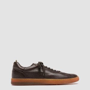 GINNASIO 001 - Brown Leather Sneakers