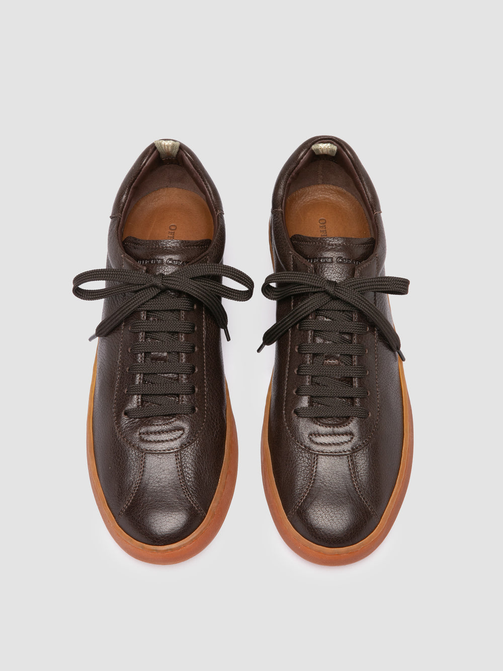 GINNASIO 001 - Brown Leather Sneakers - Image 2