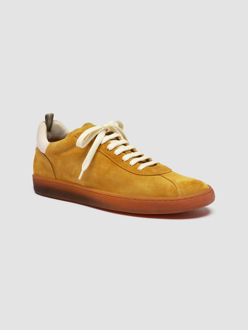 GINNASIO 001 - Yellow Leather and Suede Sneakers - Image 3