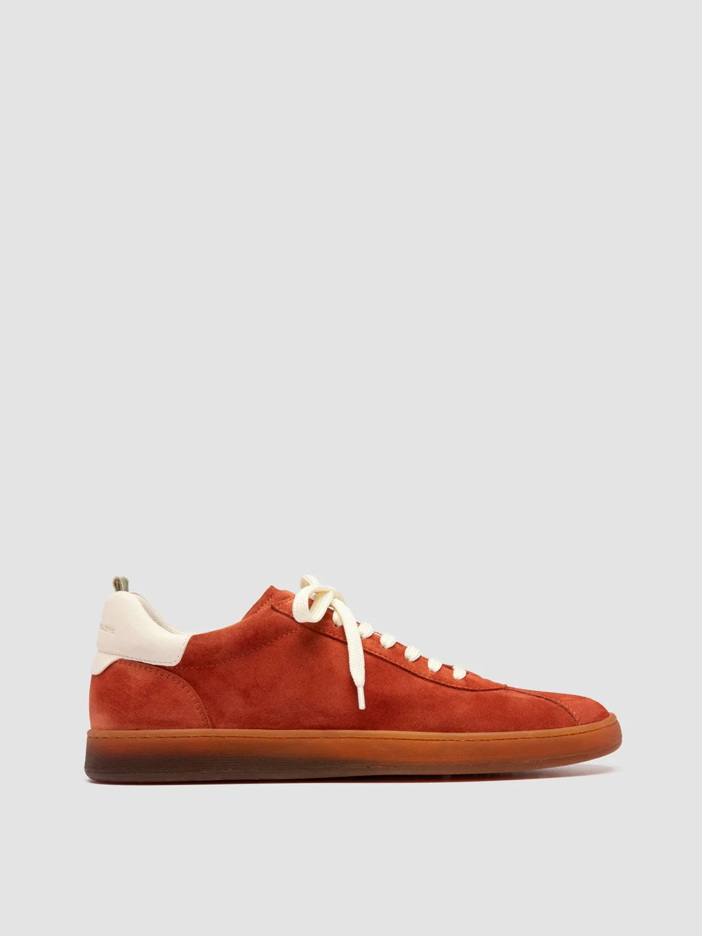 GINNASIO 001 - Red Leather and Suede Sneakers