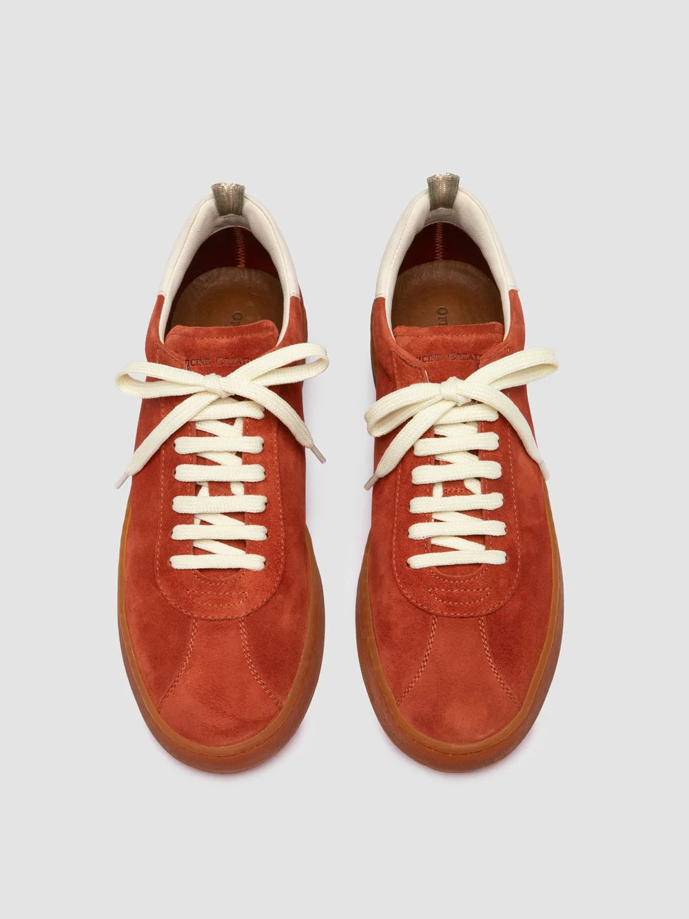 GINNASIO 001 - Red Leather and Suede Sneakers - Image 2