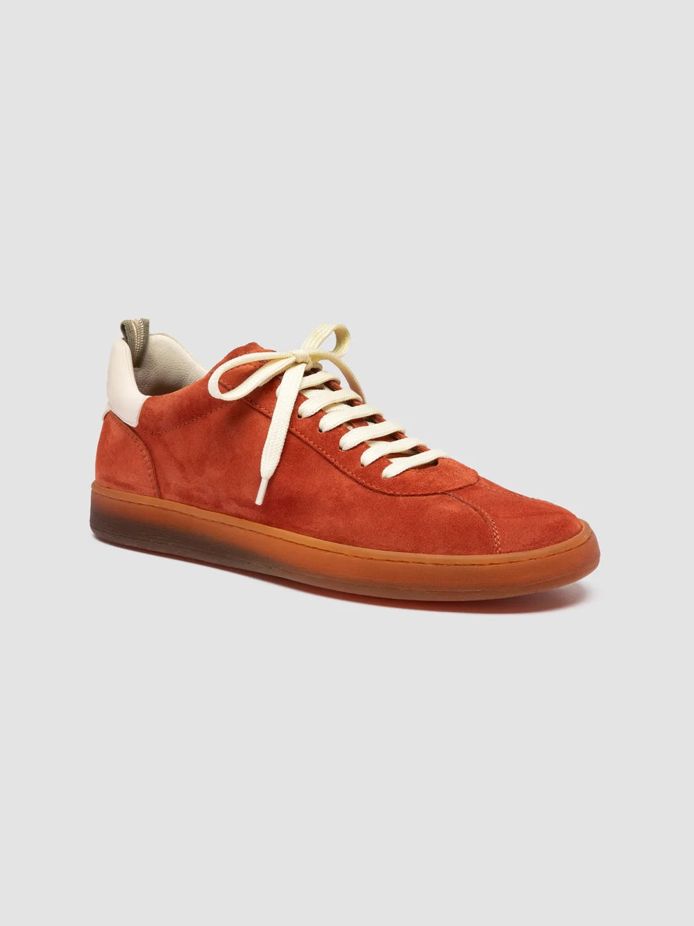 GINNASIO 001 - Red Leather and Suede Sneakers - Image 3