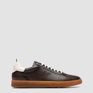 GINNASIO 003 - Brown Leather Low Top Sneakers