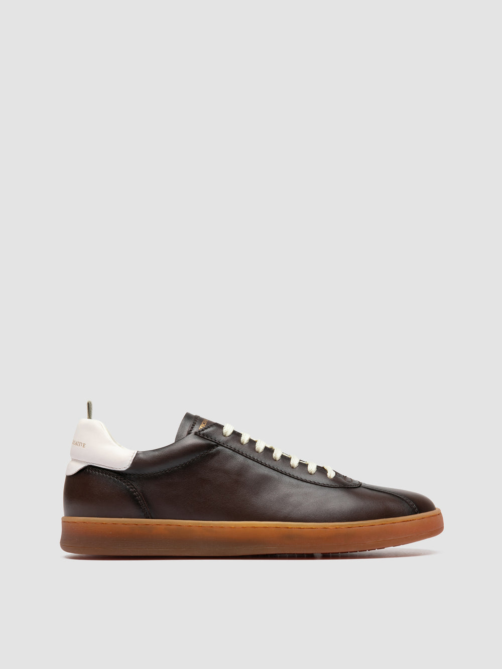 GINNASIO 003 - Brown Leather Low Top Sneakers