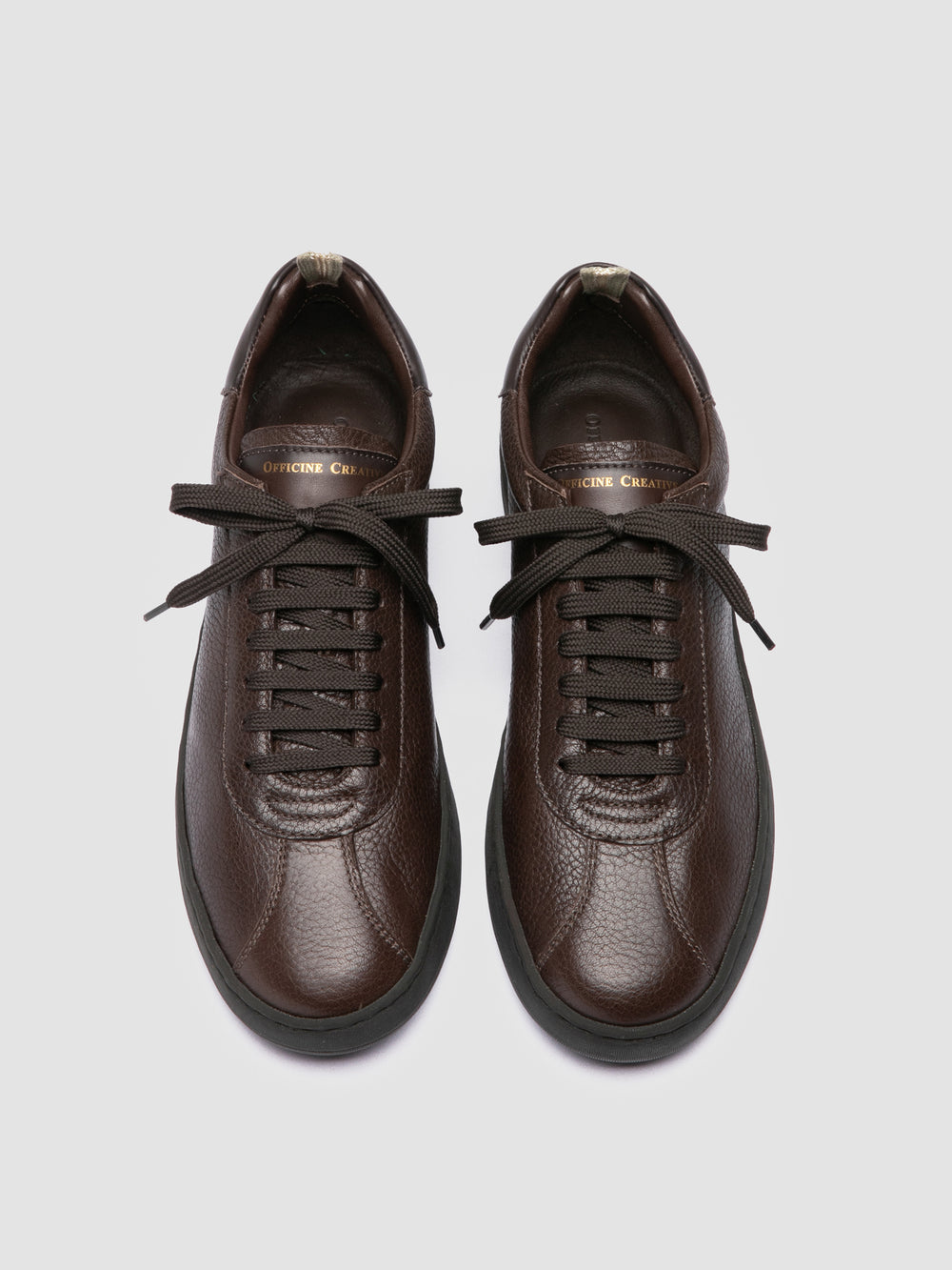 GINNASIO 003 - Brown Leather Low Top Sneakers - Image 2