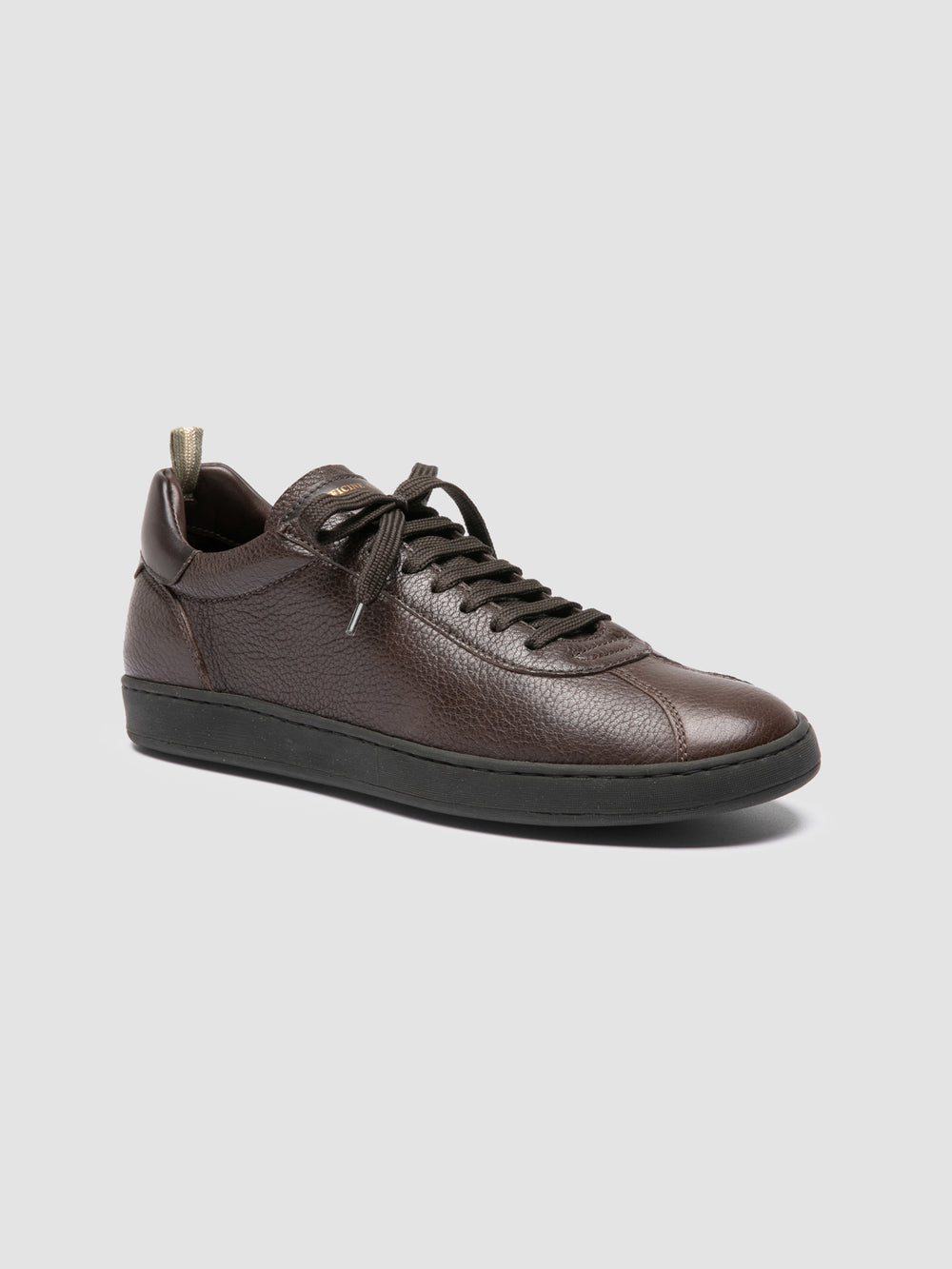 GINNASIO 003 - Brown Leather Low Top Sneakers - Image 3