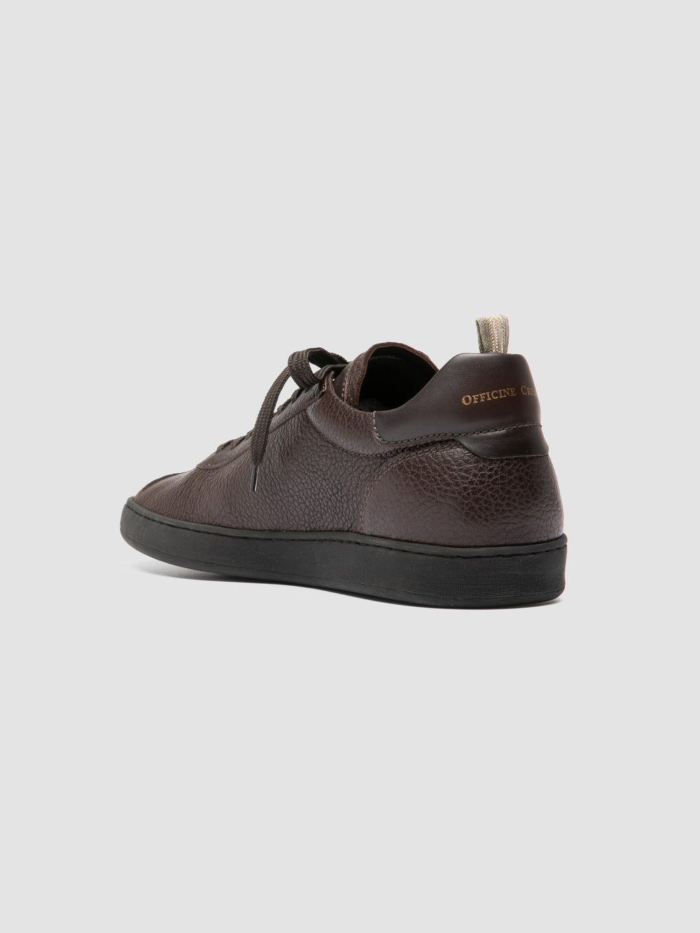 GINNASIO 003 - Brown Leather Low Top Sneakers - Image 4