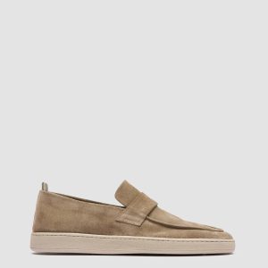 HERBIE 001 - Taupe Suede Penny Loafers