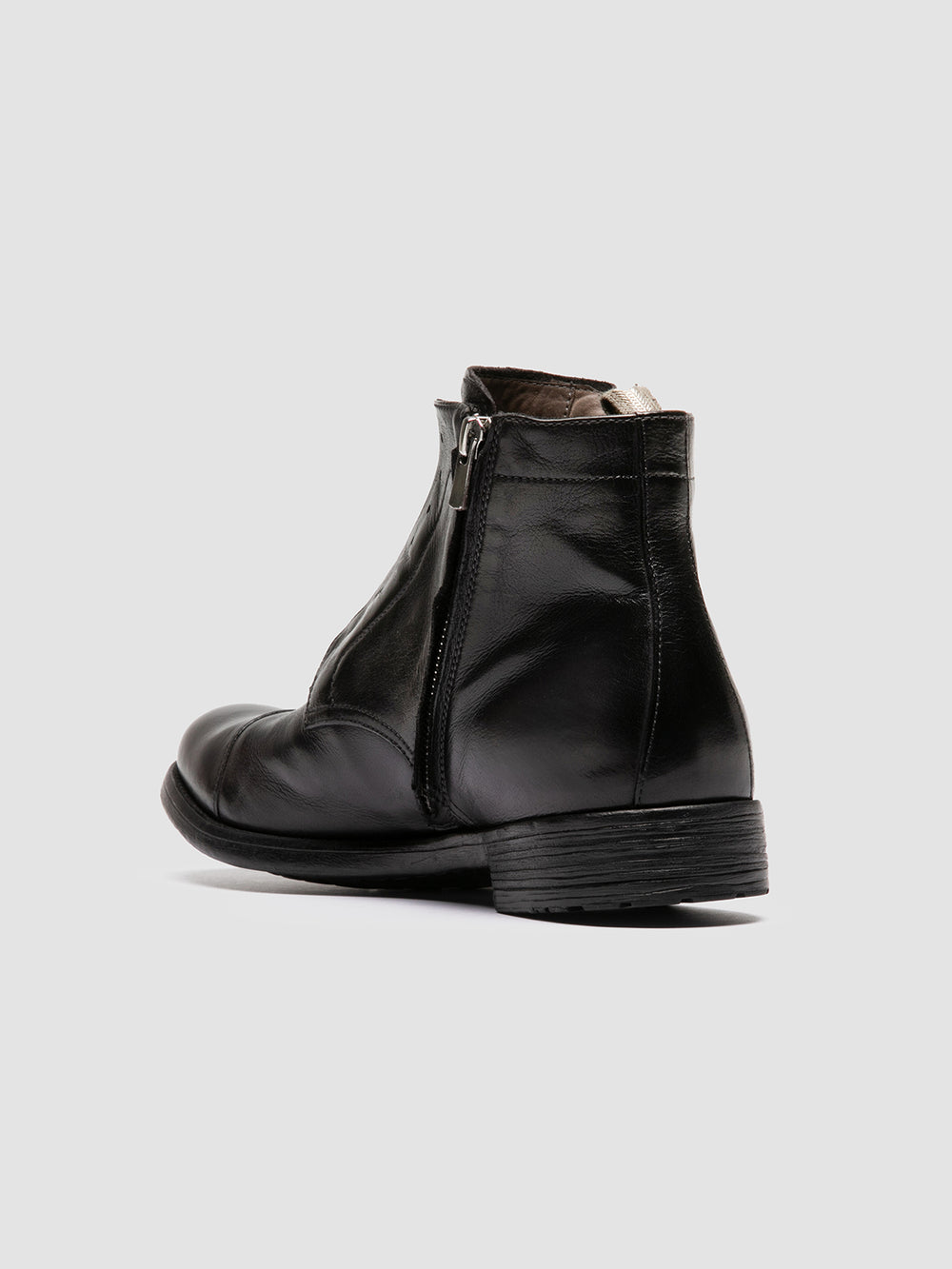 HIVE 005 - Grey Leather Zipped Boots - Image 4