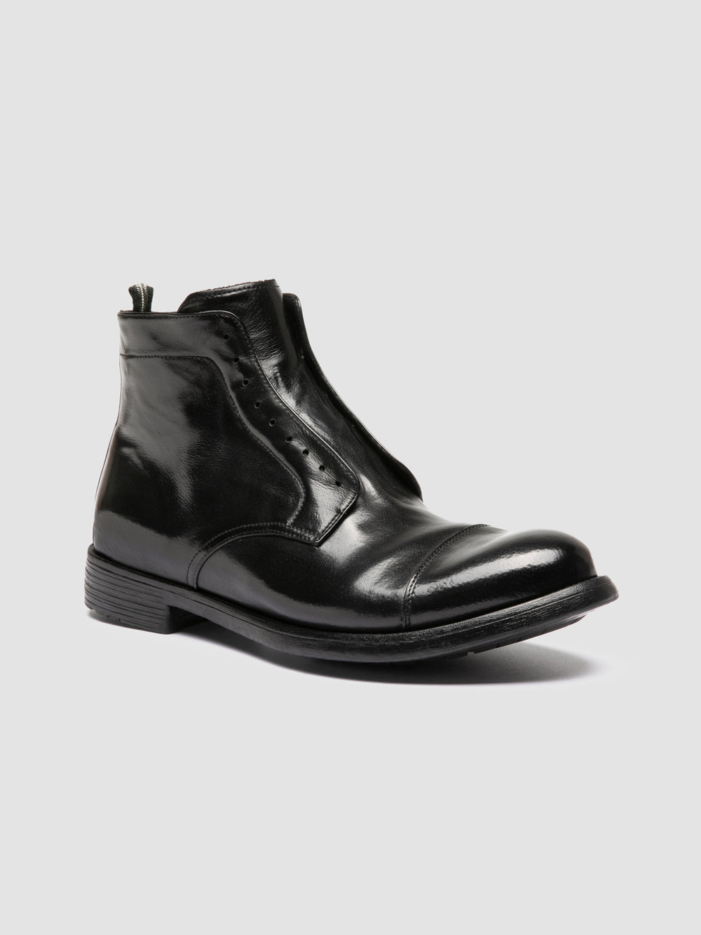 HIVE 005 - Black Leather Zipped Boots - Image 3