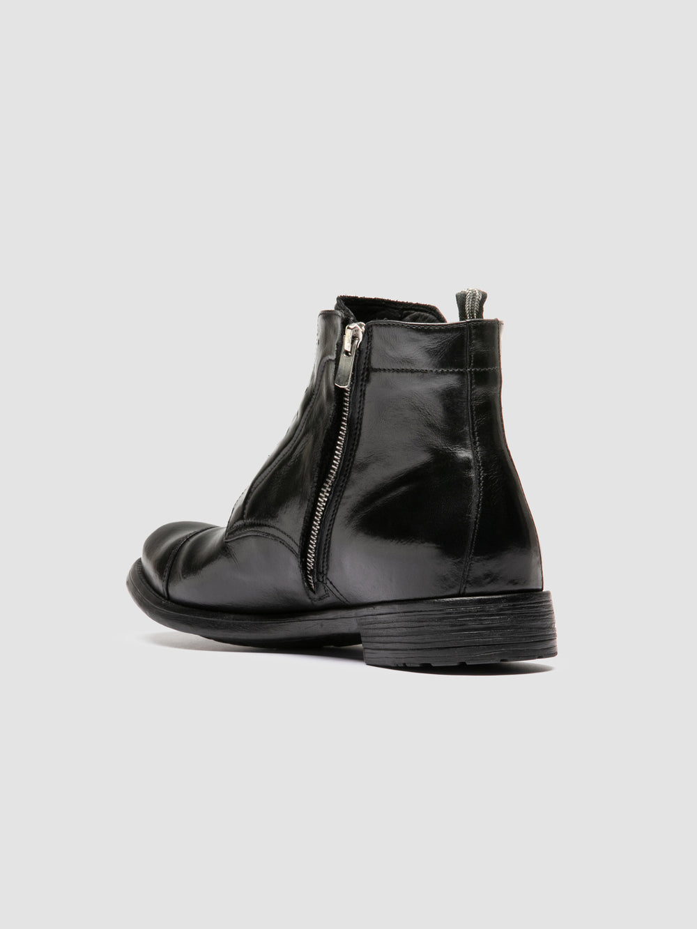 HIVE 005 - Black Leather Zipped Boots - Image 4