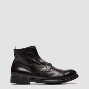 HIVE 005 - Brown Leather Zipped Boots