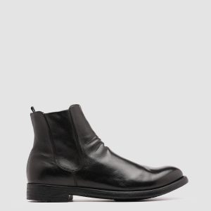 HIVE 036 - Black Leather Ankle Boots