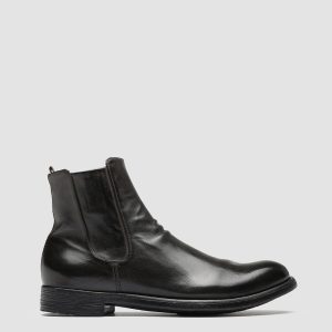 HIVE 036 - Grey Leather Ankle Boots