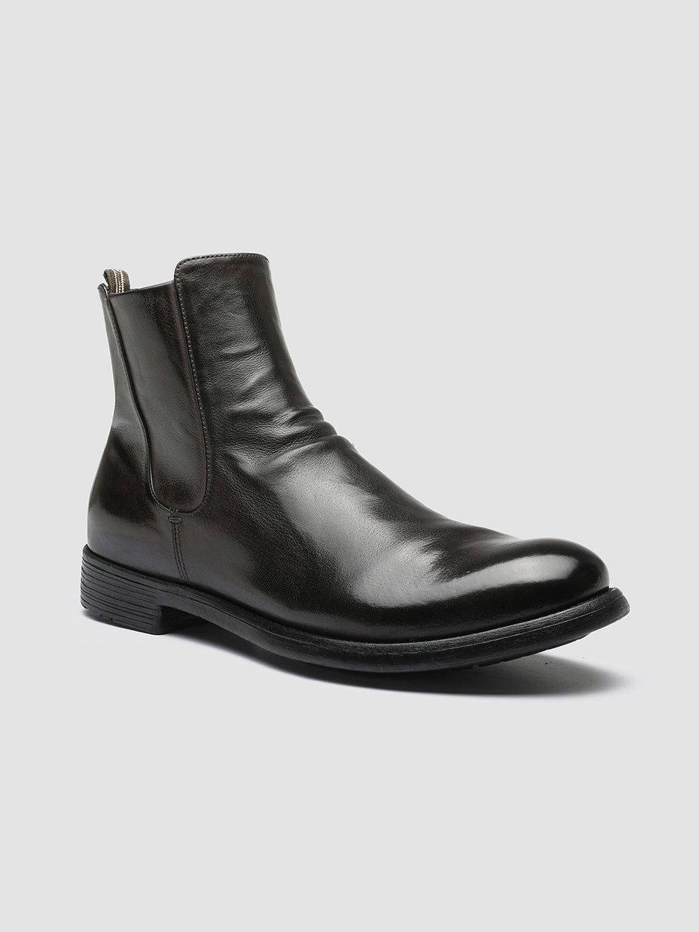 HIVE 036 - Grey Leather Ankle Boots - Image 3