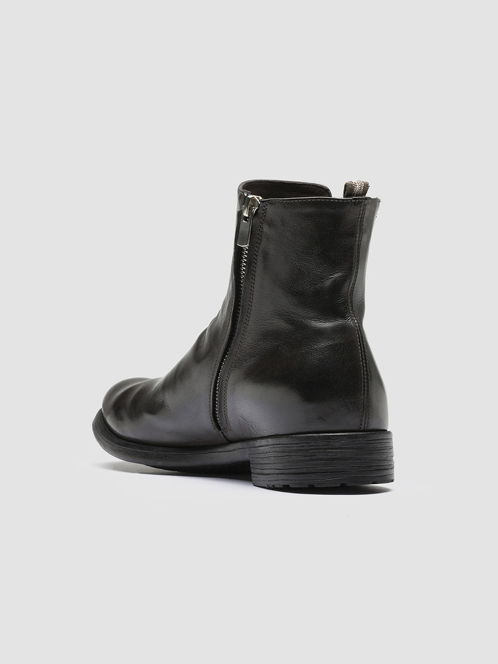 HIVE 036 - Grey Leather Ankle Boots - Image 4