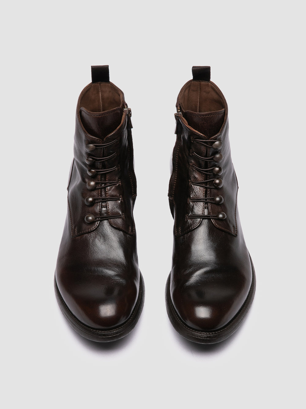 HIVE 051 - Brown Leather Zipped Boots - Image 2