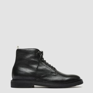 HOPKINS FLEXI 203 - Black Leather Lace-up Boots