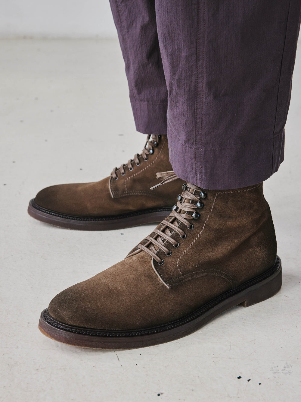 HOPKINS FLEXI 203 - Taupe Suede Lace-up Boots - Image 7