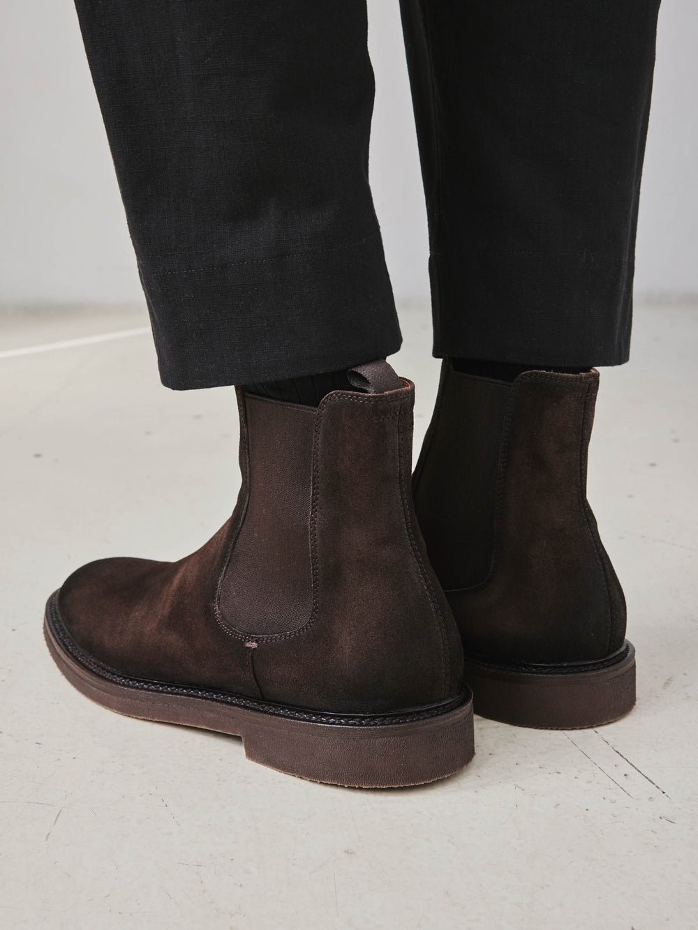 HOPKINS FLEXI 204 - Brown Suede Pull On Boots - Image 6