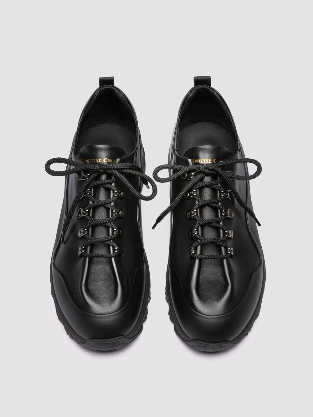 ITINERE 001 - Black Leather Low Top Sneakers - Image 2