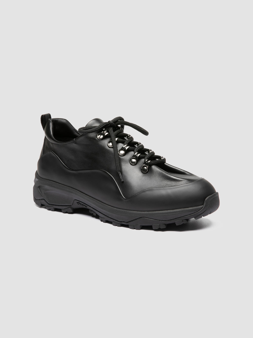 ITINERE 001 - Black Leather Low Top Sneakers - Image 3