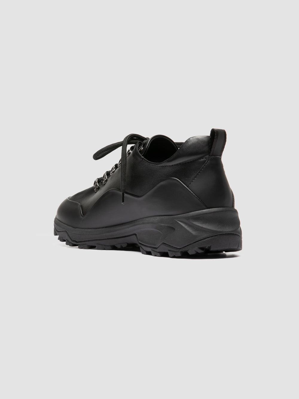 ITINERE 001 - Black Leather Low Top Sneakers - Image 4