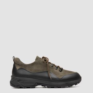 ITINERE 001 - Green Leather Low Top Sneakers