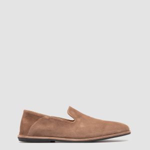 MIENNE 001 - Taupe Suede Penny Loafers