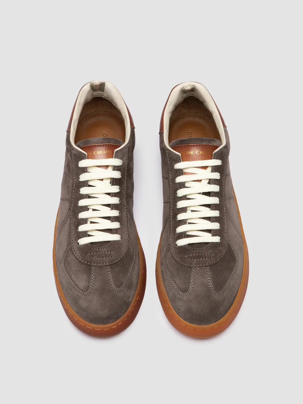 MILITIA 002 - Taupe Suede and Leather Sneakers - Image 2