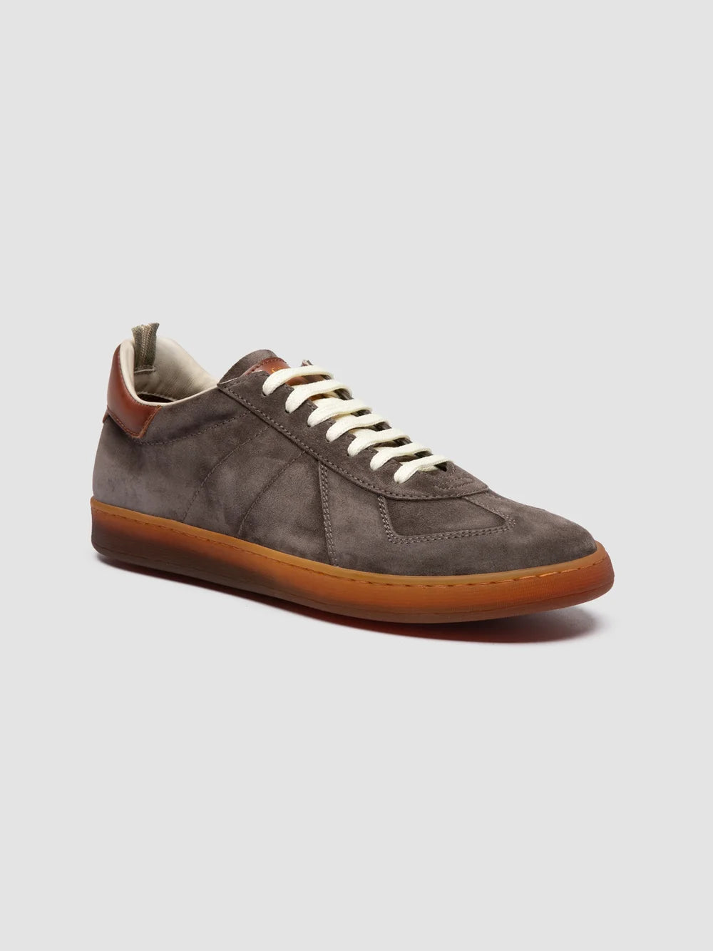 MILITIA 002 - Taupe Suede and Leather Sneakers - Image 3