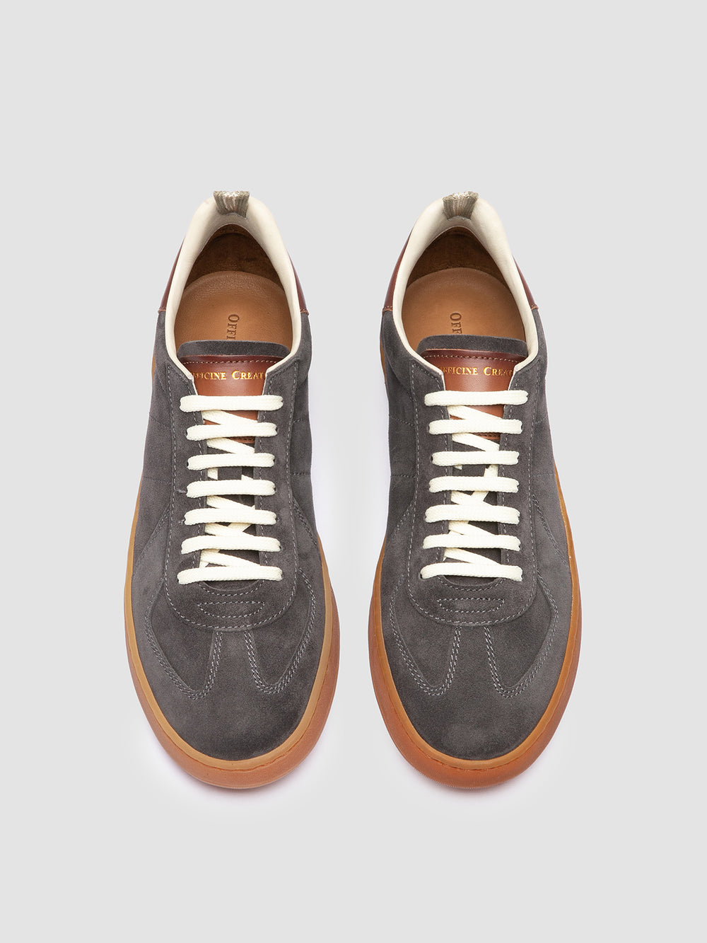MILITIA 002 - Grey Suede and Leather Sneakers - Image 2