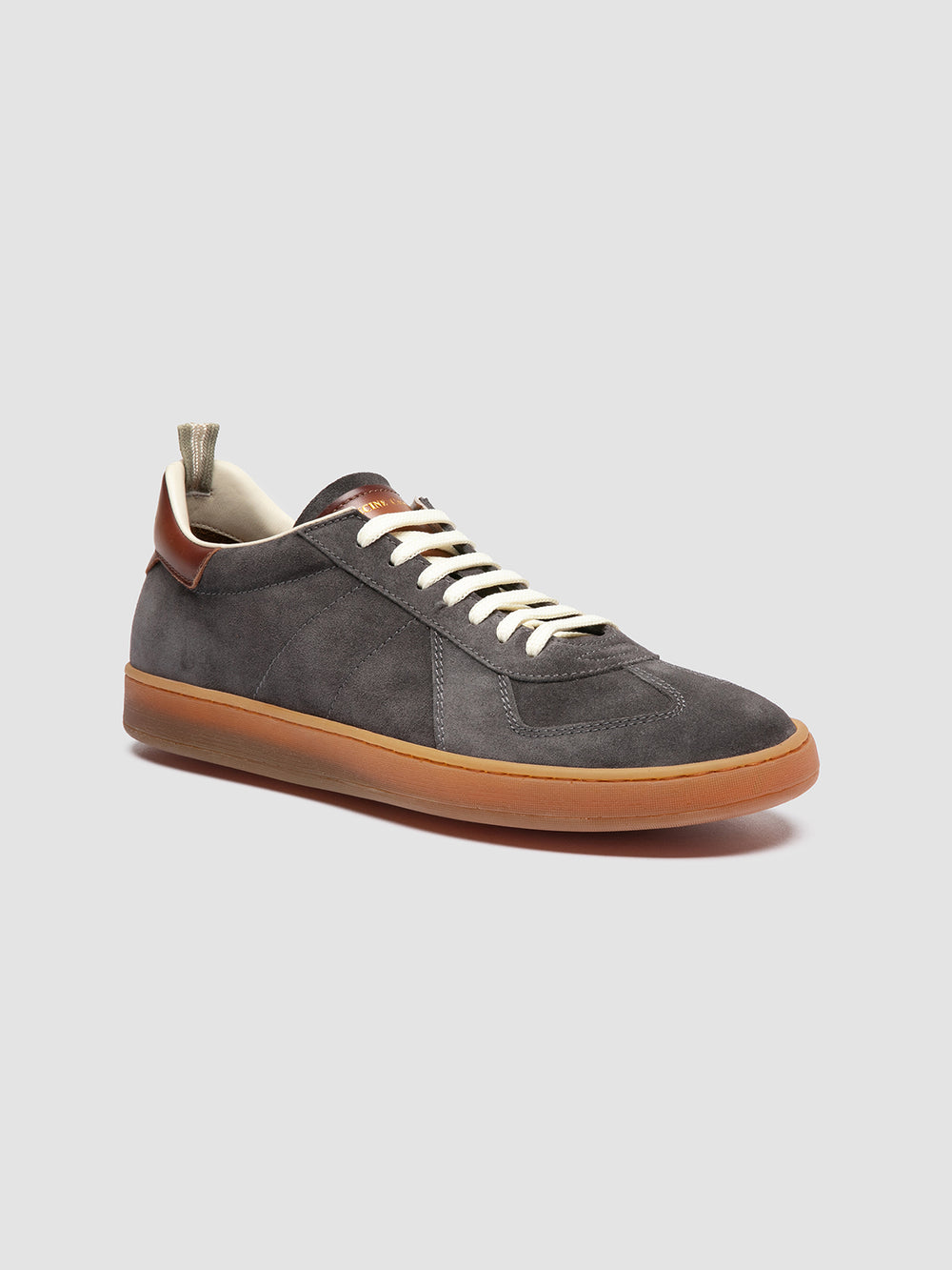 MILITIA 002 - Grey Suede and Leather Sneakers - Image 3