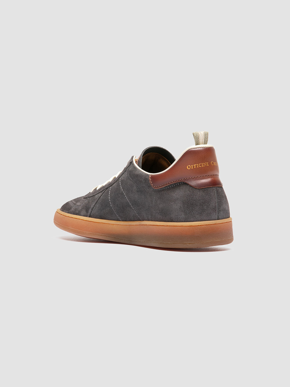 MILITIA 002 - Grey Suede and Leather Sneakers - Image 4